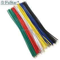 전선 100 개/몫 주석 도금 브레드 보드 PCB 솔더 케이블 24AWG 8cm 플라이 점퍼 와이어 도체 1007-24AWG 커넥터, [05] YELLOW, 05 YELLOW