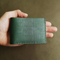 수제 가죽 지폐높이 미니 반지갑 네이처 남자