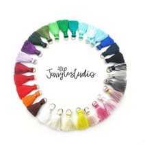 레이온 미니 태슬 29색(3개1SET) 미니 수술 테슬 마크라메 재료, 17.에메랄드청녹(3개), 3개