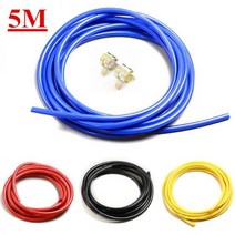자동차 진공 실리콘 호 이싱 라인 파이 튜브 타일링 5M 블루 블랙 옐로 3mm4mm6mm8mm, Blue ID 3mm