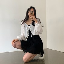 더핑크 / [더핑크] 쥬이 리본 볼레로 가디건 + 나시