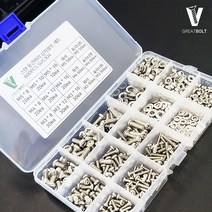 스텐 둥근 냄비 머리 볼트 너트 와셔 세트 600SET SUS304 M3 M4 M5, 트러스 우산 머리 볼트너트와셔 600SET, 1세트