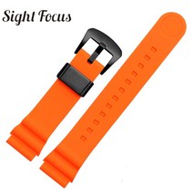 다이빙 시계 스쿠버다이빙 스노클링 세이코 다이버 스쿠버 밴드 용 22MM 고무, 1.Orange black buckle - 22mm