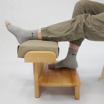 (튼튼하고 안정된) 원목 2단 사무실 책상 발받침대 발거치대, 베이지