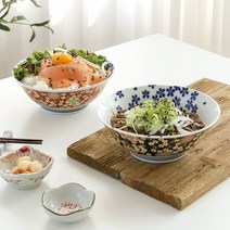 꽃잎 도자기 면기 2color 소바 라면 감성식탁 스튜디오609, 블루