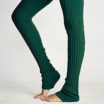 발레 홀 겨울 니트 댄스 레그 워머 여성 롱 부츠 무릎 위 니트 댄스 꽉 타이즈, 80cm, 04 green