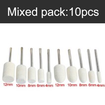 연마도구 그라인더 샌딩 절단 그라인딩 10pcs 양모 펠트 장착 연마 버핑 휠 od, 믹스 10pcs, 혼합