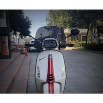 베스파 스프린트 튜닝 파츠 윈드실드 스크린, 390MM, 투명(실버브라켓)