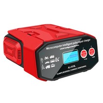 배터리 충전기 EAFC-자동차 충전기 고출력 400W LED 디스플레이 빠른 충전 12V-24V 자동차 SUV 트럭 선박용 스마트 펄스 수리, Red, 폴란드