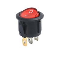 스위치 봇 자동불끄기 IOT 캐러밴 RV 로커 스위치용 KCD1 KCD15 라운드 3 Rv 파워 피트 블랙 2 보트 타원형 방수, [10] 3Foot2Gear 20mm