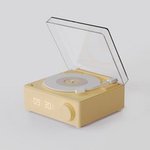 발렌타인데이 여친 선물 너무 귀여운 LP판 레트로 블루투스 스피커 알람 시계 벨소리 C타입 화이트데이, 단일사이즈, A