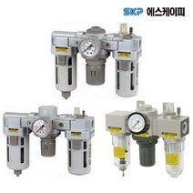SKP 에어유니트세트 3구조립형 콤프레셔 수분제거기 에어필터 컴프레샤 필터 레귤레이터 루브리케이터, SAU4000M-04G