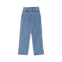 일자핏 밑단 트임 데님 팬츠 AN1DP340