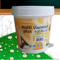 노루페인트 멀티플러스 친환경 수성바니쉬 1L목재 구도막 투명 코팅 마감, 반광, 1000ml, 1개