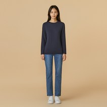 [JAJU/자주] 여 스트레이트핏 데님 팬츠_라이트블루