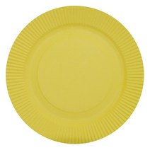 TBZ_ 유니아트 만들기재료 칼라종이접시 노랑