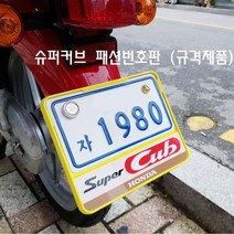 슈퍼커브 튜닝 번호판 패션 규격 넘버판 가드 볼트 스쿠터 혼다 SUPERCUB, D형-블루