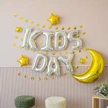 블링블링 풍선세트 KIDSDAY, 실버
