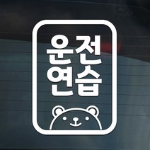 더굿데이 도로연수 주행연습 운전연습 차량 스티커 15종, 05-6 일반화이트_도로 주행스티커