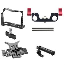 FEICHAO XT4 카메라 케이지 알루미늄 프레임 보호 전체 케이지 승/콜드 슈 시트 마운트 후지 필름 후지 X-T4 대한 마이크 플래시 라이트, CN, 6in1 키트