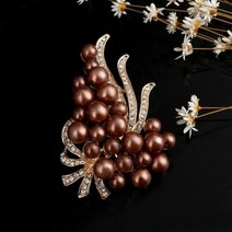 한복브로치 뱃찌 가방뱃지 브롯치 ZOSHI-패션 쥬얼리 빈티지 골드 컬러 브로치 핀 오스트리아 크리스탈 모조 진주 꽃 웨딩 액세서리105342