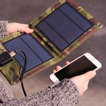 접이식 태양광 충전기 패널 밀리터리 접이식 스마트폰 태블릿 방전 태양열 배터리 충전식, 태양광충전기 ITB_590