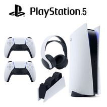 PS5 플레이스테이선 5 디스크 에디션+PULSE 3D 무선 헤드셋+ 듀얼센스 2개 +정품 충전거치대.