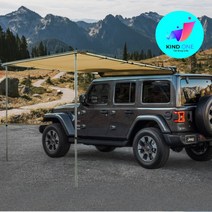 차박 사이드어닝 레이 캐스퍼 사이드월 타프 suv 카니발 nq4 싼타페 고정형, 카키색2X2.5mLED