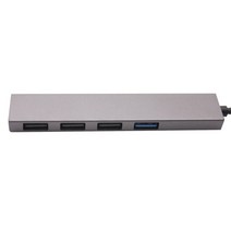 USB 허브 4-in-1 휴대용 알루미늄 합금 유형 a-4 2.0 포트 어댑터 모든 장치 지원, 01 카키색