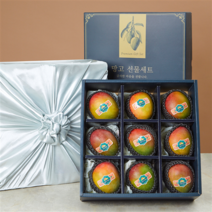 언니상점 망고 선물 세트 고급 보자기포장, 1개, 애플망고 9과(4kg 내외)
