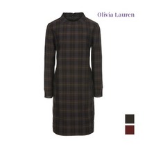 [올리비아로렌] 플리츠장식 체크 원피스_VOCOAUF8411