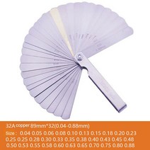 필러게이지JAVIER 메트릭 필러 게이지 두께 세트 블레이드 갭 밸브 측정 레이아웃, 06 32pcs