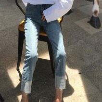 가바바 여성 청바지 투톤 베이스 상큼 발랄 데일리 데님 바지 G39091