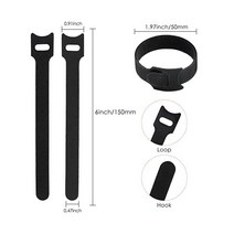 케이블 타이 재사용 가능 120PCS 관리 코드 정리기 홈 오피스 데이터 센터용 6인치 와이어 스트랩 USB 데스크 전자 액세서리 5가지 색상 구성