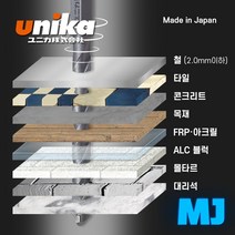 유니카 MJ-3.2 멀티드릴비트 충전 임팩 철판 콘크리트 길이 기리