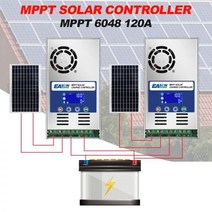 태양열 충전 컨트롤러 디스플레이 납산 리튬 배터리 레귤레이터, MPPT 120A, 12V 24V 36V 48V