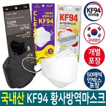 KF94 일회용 황사방역 비말차단 접이식 마스크, S1027 크린테크 KF94 대형화이트1매(1매씩포장)