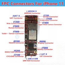 5 pcs/lot J7000 J7100 J7200 J7400 J7600 J7700 J7800 J7900 J8000 J8100 J8200 iPhone 11 보드, 13 5pcs J-LAT-K