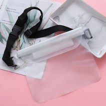 남녀공용 방수 허리 가방 PVC 파우치 벨트 해변 사용 범용 씰, 아이보리