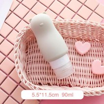 로션용기 화장품용기 플라스틱용기90ML 휴대용 실리콘 리필 하위 병 여행 로션 샴푸 분할 손 소독제 짜기, 01 1_01 90ML