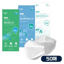 보로미 KF94 KF80 KFAD 비말차단 황사 마스크, 보로미 KF80 대형 50매