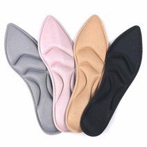 여자 여성 하이힐 스틸레토 힐 앵클부츠 구두 발 편안 4D 인솔 맞춤 깔창 밑창 피로 감소 논슬립 미끄럼 방지 쿠션 패드 검정 블랙