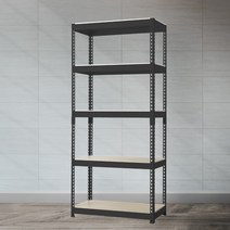 스피드랙 철제선반 조립식 앵글 5단 900 x 700 x 2100, 화이트, 9mm 양면코팅 보드