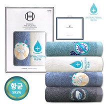 송월타올 항균 데이클린 150g 2매선물세트+쇼핑백 기념수건 답례품, 1매, 골고루(랜덤)