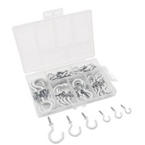 70pcs 천장 걸이 욕실에 대 한 헤비 듀티 스크류 컵 후크 부엌 벽 천장에 다양 한 크기의 조합 패키지 매달려, 보여진 바와 같이, 하나