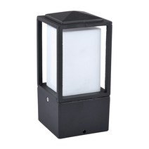 (주)블루앤엘이디 LED 문주등 8W 소 80x80 전구 포함, 1개, 흰색LED원통8W