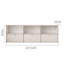 수납장 미트센츄리 화이트 모던 TV장 수납장 티비다이 거실 인테리어 가구 도어형 모듈, G. 화이트 싱글 세트 캐비닛 D3 모델