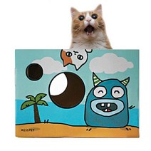 MDO6715 캣몬스터 스크래쳐 고양이 하우스다냥 장난감 토이 고양이수직스크래쳐/수직스크래쳐/고양이평판스크래쳐/고양이키우는집쇼파, 1개