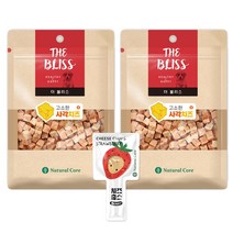 네츄럴코어 더블리스 강아지 한입간식+치즈춥스, 2팩, 사각치즈 200g, 200g