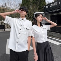 신혼여행 커플룩 허니문 원피스 커플티 휴양지 바캉스 시밀러룩 유행 서양식 커플 착용 반팔 셔츠 남성 정장 고급 전문 셔츠 여성 여름 치마 투피스 세트